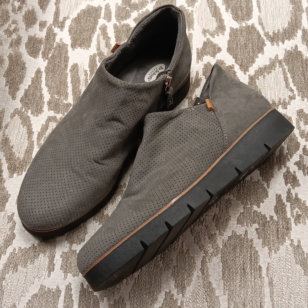Dr. Scholl's Slip-on Faux Leather Sneaker Gray Shoes Women's Size 7.5M - Picture 2 of 5